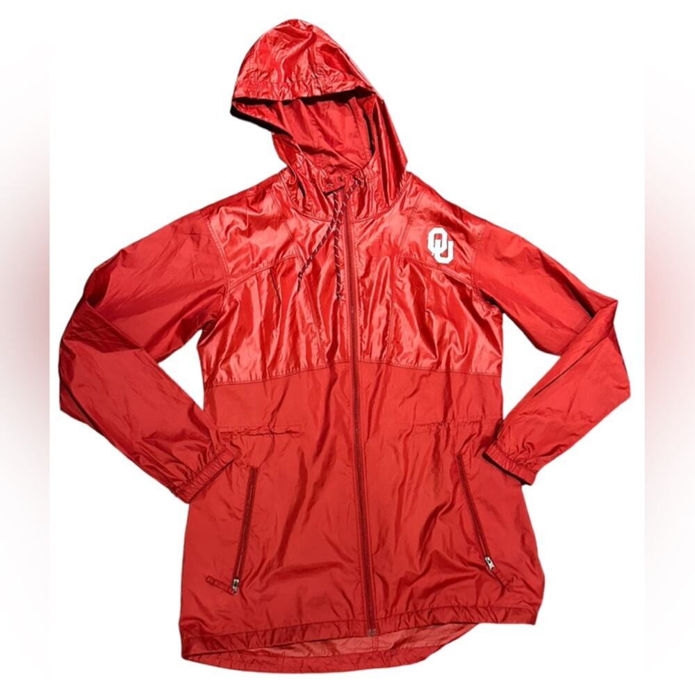 OU University of Oklahoma Red Longline Windbreaker Women’s Medium by Columbia - Picture 1 of 8